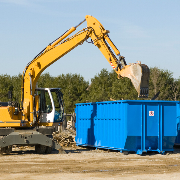 what size residential dumpster rentals are available in Adams